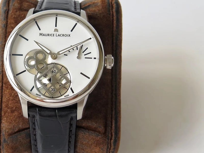 Maurice Lacroix watch square second wheel mysterious time men's watch detail shots