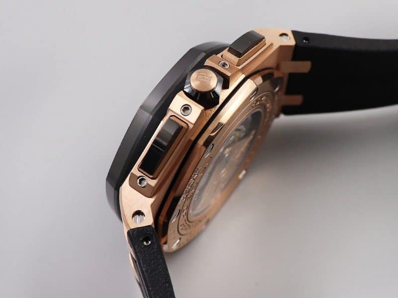 Audemars Piguet Royal Oak Offshore Chronograph 26416RO Series, 44mm diameter, ceramic bezel side view