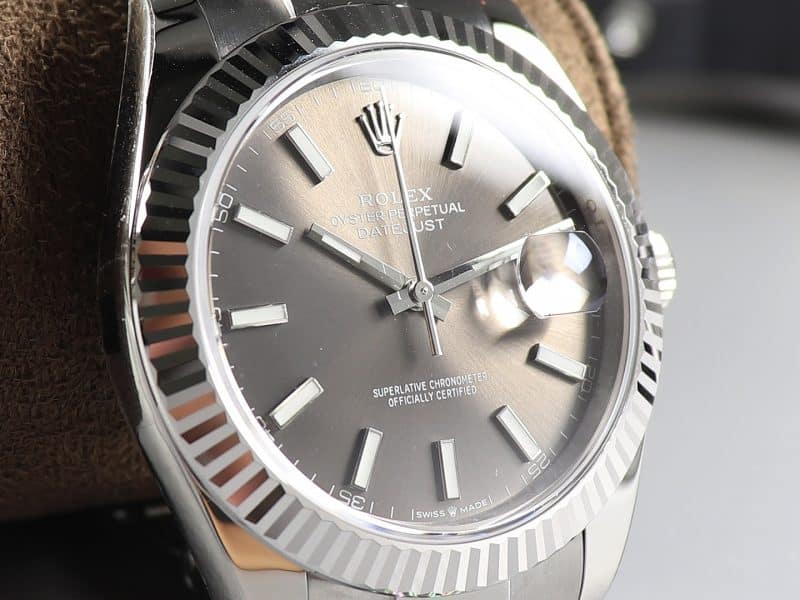 watchar log Rolexm126334-0013 temperament gray plate 904lstainless steel front view