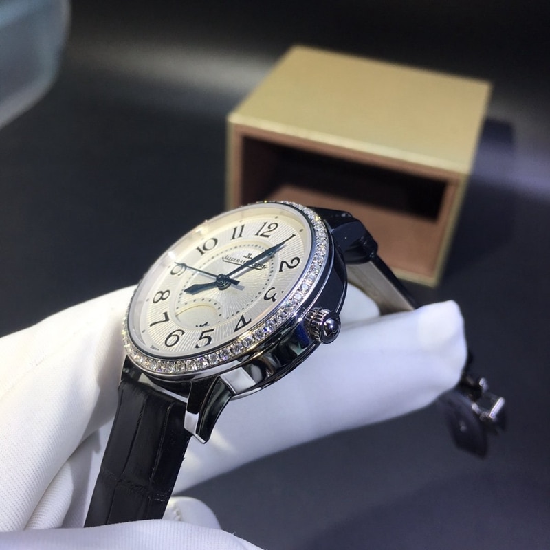 Jaeger-LeCoultre dating ladies' watches stainless steel with South African diamonds 34mm mechanical detail shots
