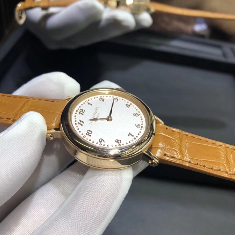 Patek Philippe classic watch series 18K solid gold 35mm Swiss automatic movementmovement side view