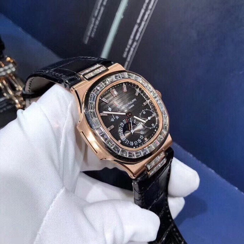 Patek Philippe Sports Series OEM rear real diamond 40mm side view