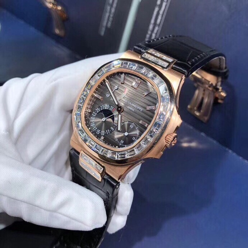 Patek Philippe Sports Series OEM rear real diamond 40mm side view