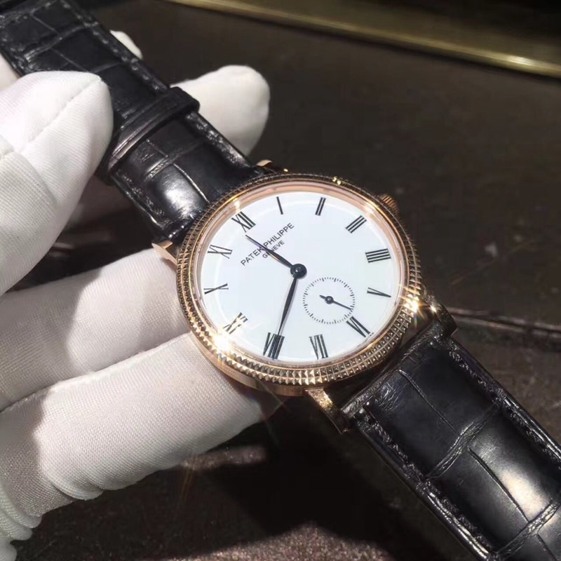 Patek Philippe classical watch series 18K solid gold 36mm Swiss manual mechanical movement front view