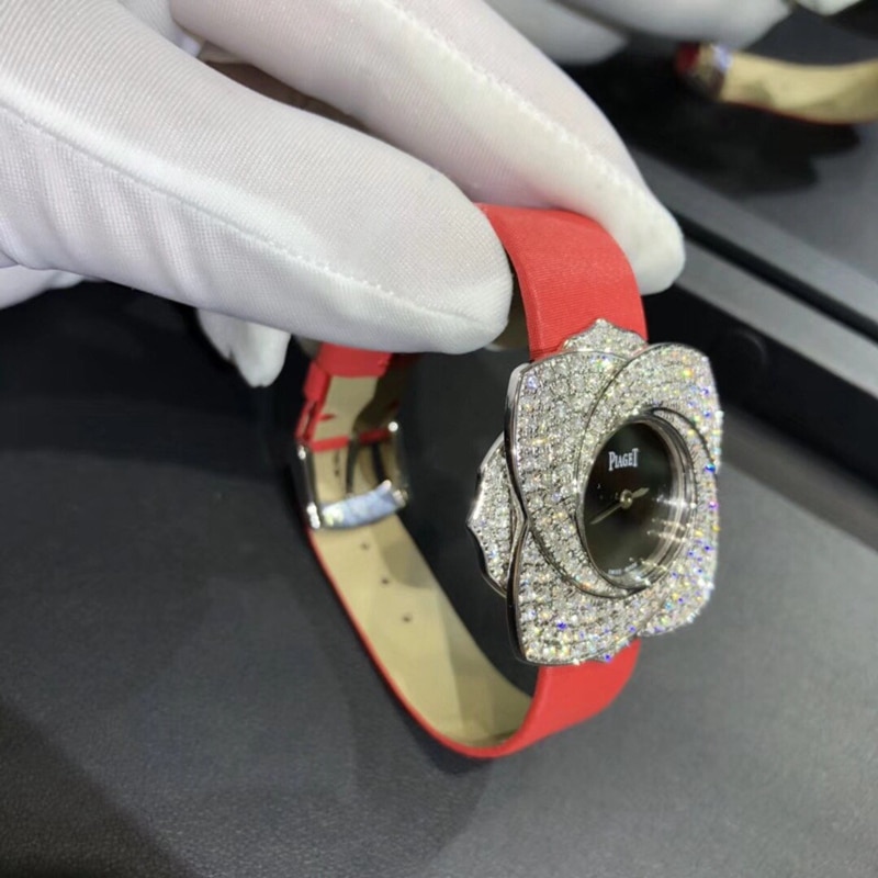 Piaget rose-shaped watch petals can rotate 37mm in diameter Swiss movementdetail shots