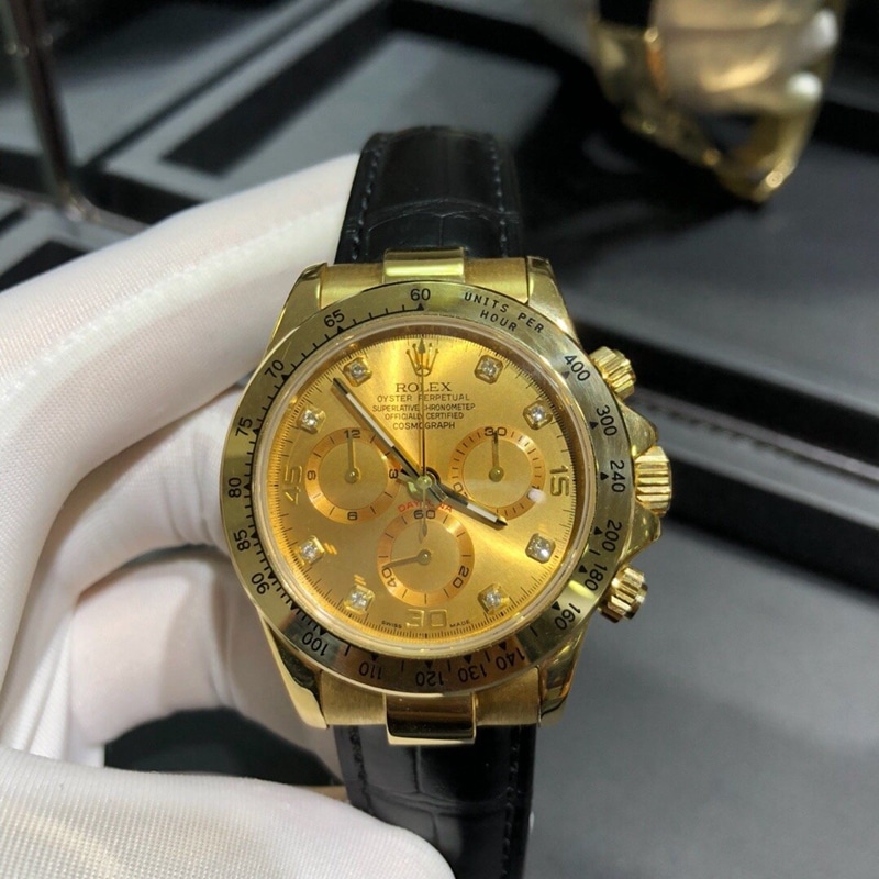 Real gold RolexreplicaDaytona series 18K gold watch 40mm front view