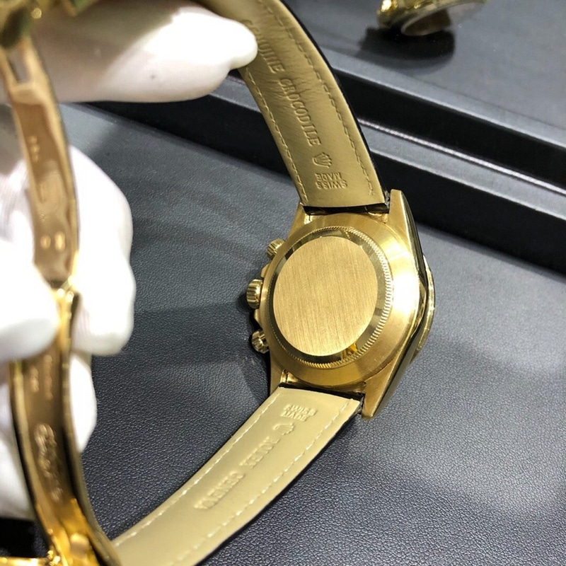 Real gold RolexreplicaDaytona series 18K gold watch 40mm back cover picture