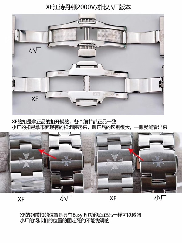 Vacheron Constantin watch Zonghengsihai ultra-thin mechanical xf factory vs. small factory difference clasp chart