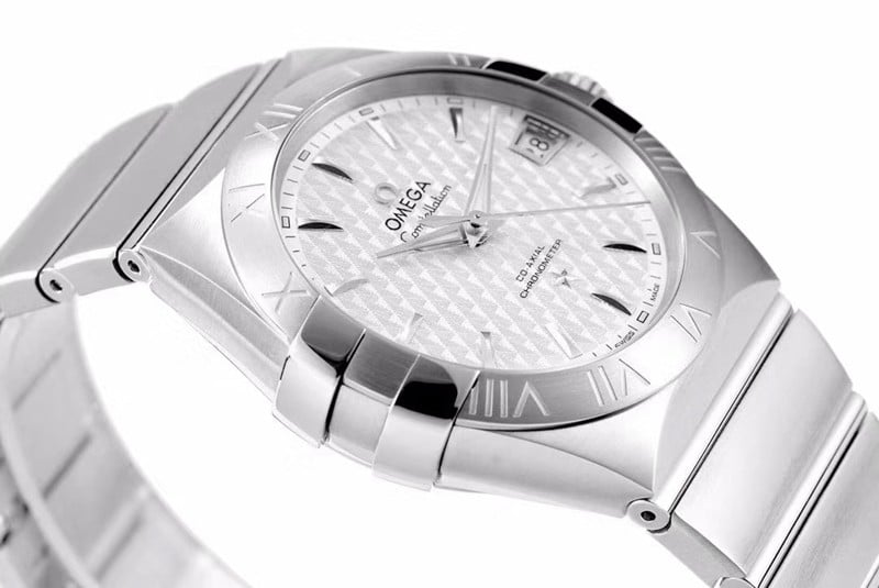 Omega super a watch temperament vs. constellation temperament 8500 men's mechanical side view