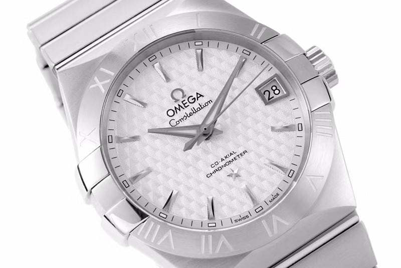 Omega super a watch temperament model vs constellation temperament model 8500 men's mechanical front view