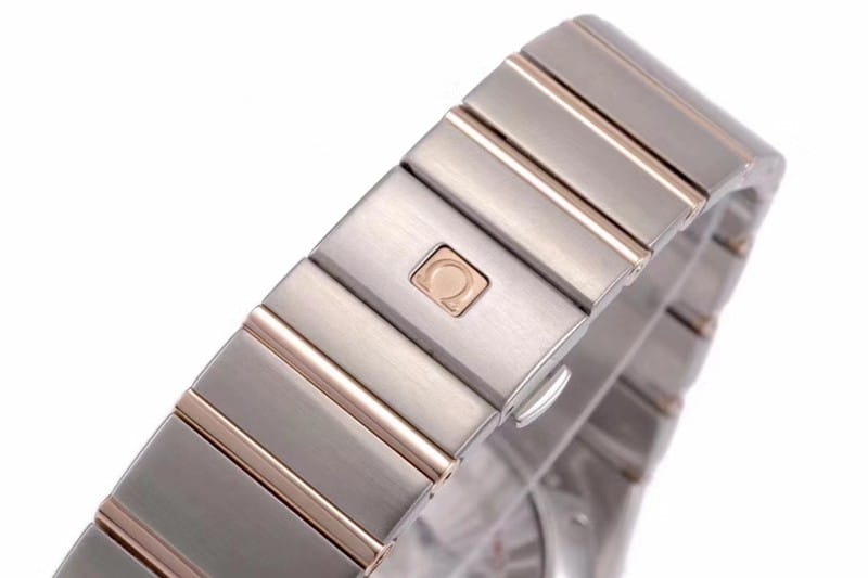 Omega temperament model vs Constellation high-quality temperament model 8500 mechanical watch white dialrose goldclasp picture