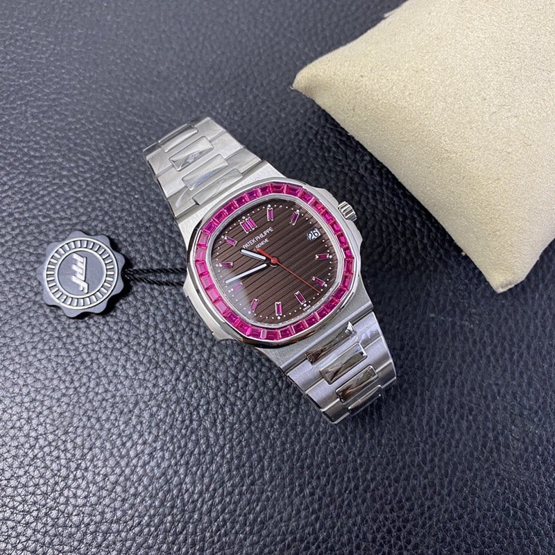 Patek Philippe Sports Elegant Series 5711/112p Ruby Model Modified Front View