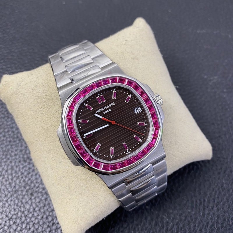 Patek Philippe Sports Elegant Series 5711/112p Ruby Model Modified Front View