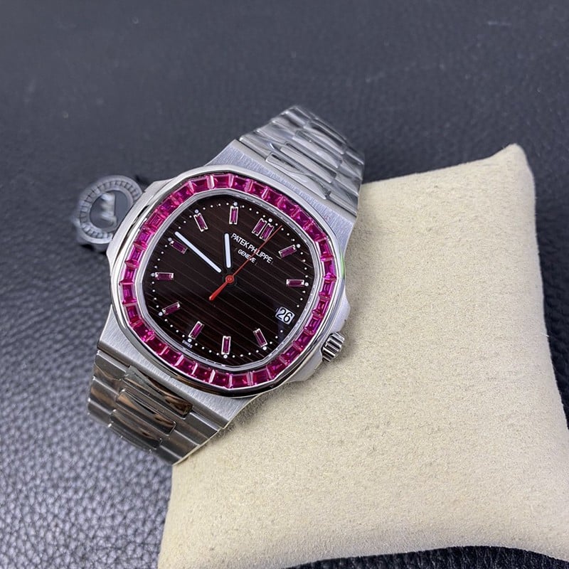 Patek Philippe Sports Elegant Series 5711/112p Ruby Model Modified Front View
