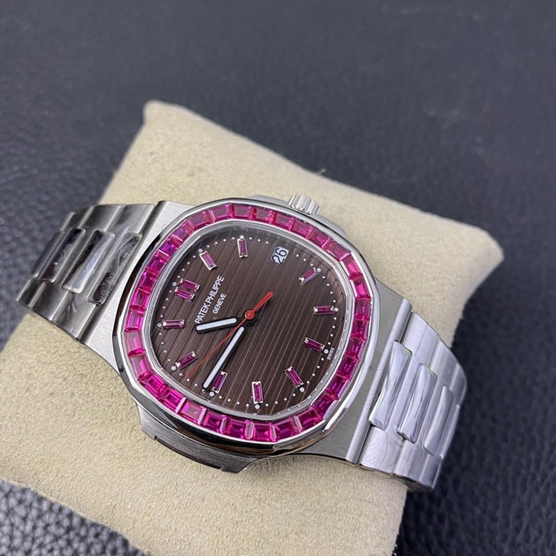 Patek Philippe Sports Elegant Series 5711/112p Ruby Model Modified Front View