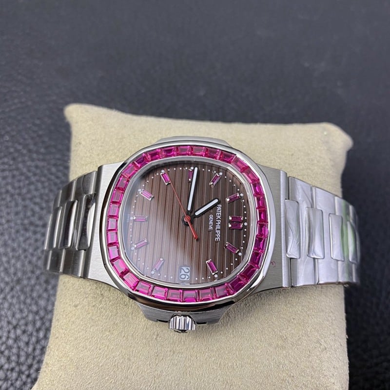 Patek Philippe Sports Elegant Series 5711/112p Ruby Model Modified Front View