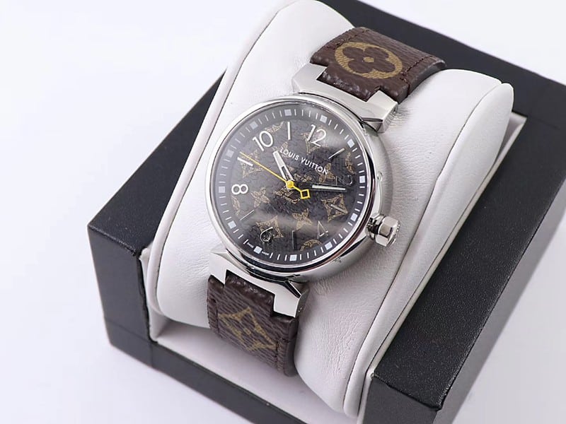 Super cloneLV women's watch 34mm three-dimensional dial high-quality quartz watch front view