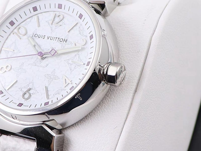 replicaLV ladies watch 34mm white dial high quality quartz watch detail shots