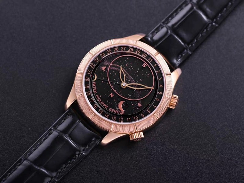 Patek Philippe1:1 watch complex function starry sky series 5106R/5102/6104rose goldblack dial front view