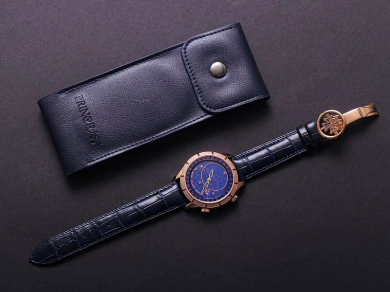 high-quality replicaPatek Philippe watch complex function starry sky series 5106R/5102/6104rose goldblue dial front view