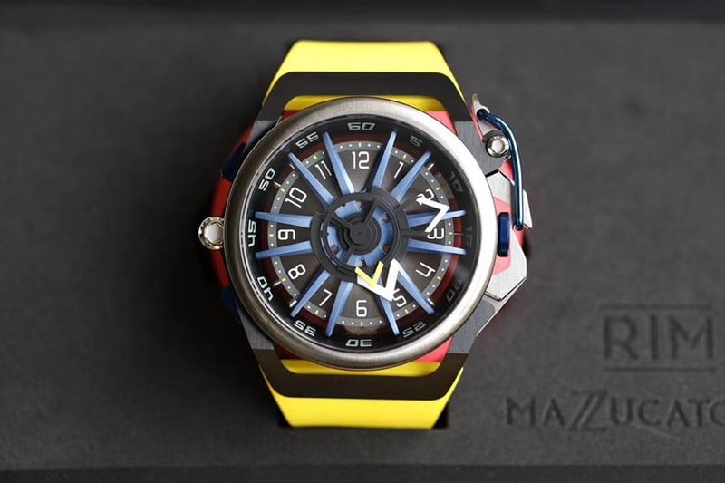 MAZZUCATO double-sided reverse tachometer dial men's trendy watch front view