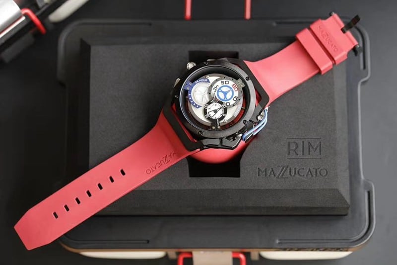 MAZZUCATO double-sided reverse tachometer dial men's trendy watch front view