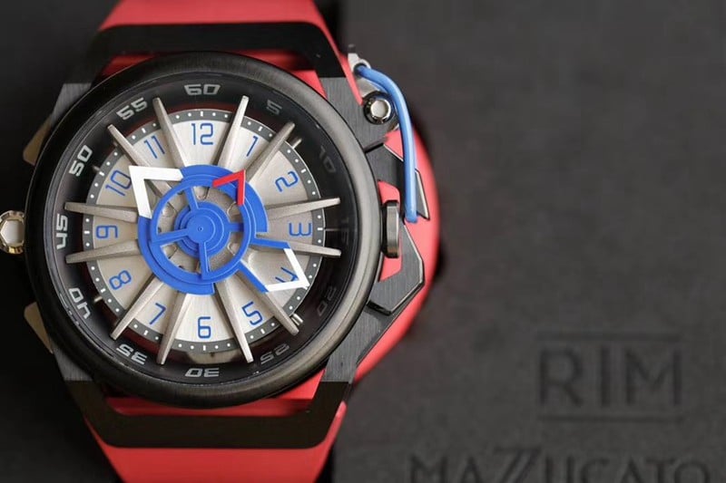 MAZZUCATO double-sided reverse tachometer dial men's trendy watch detail shots
