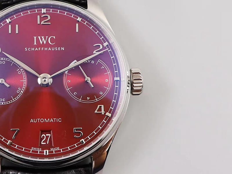 YL factory watch IWC Portuguese 7-day chain new plate movement display small seconds detail shots