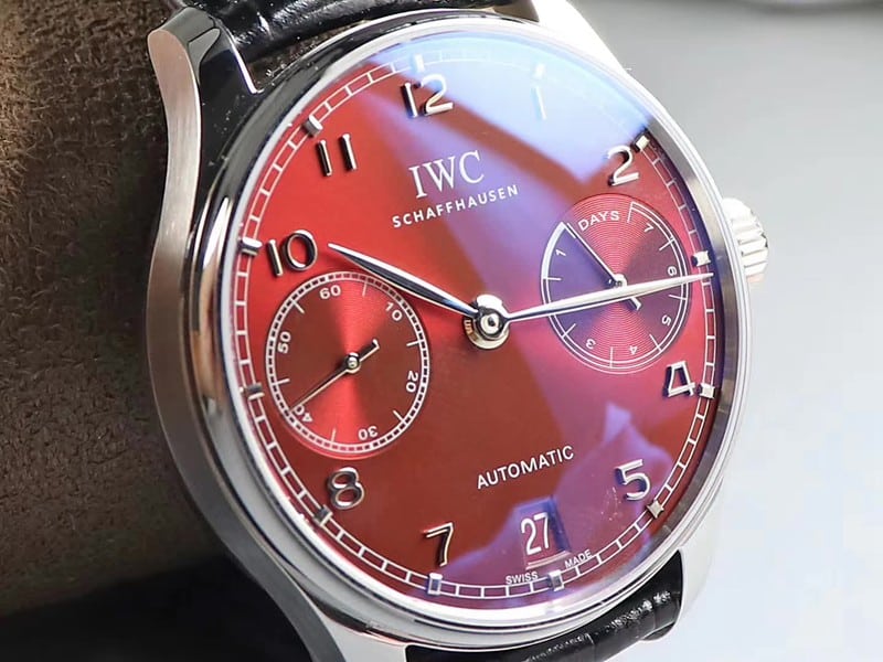 YL factory watch IWC Portuguese 7-day chain new model with small seconds display front view