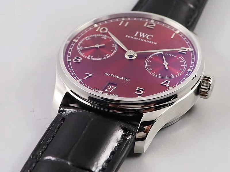 YL factory watch IWC Portuguese 7-day chain new plate movement display small seconds detail shots