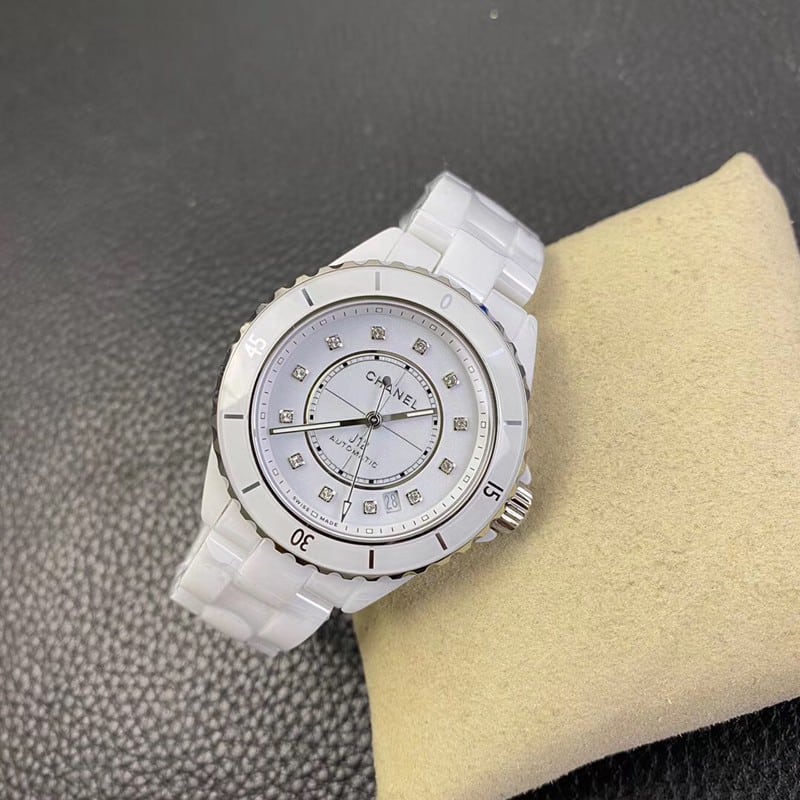 BV factory chanel j12 watch white ceramic 20th anniversary new original movement front view