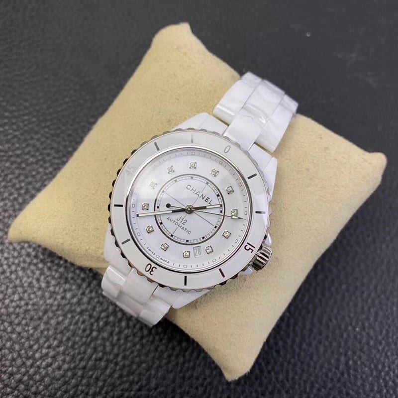 BV factory chanel j12 watch white ceramic 20th anniversary new original movement front view