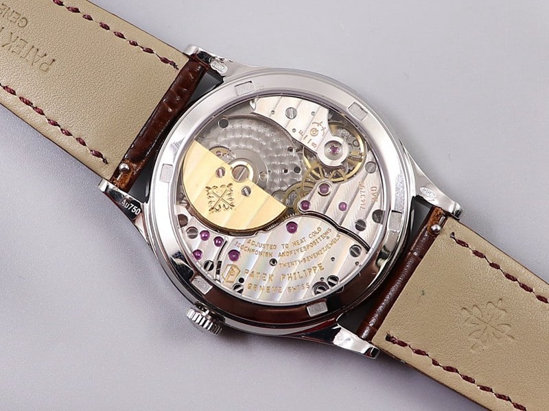 Patek Philippereplica5077P-102 watch Bhutanese six-color fabric micro-painted enamel movement picture