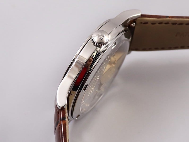 Super clonePatek Philippe5077P-102 watch Bhutanese six-color fabric micro-painted enamel side view