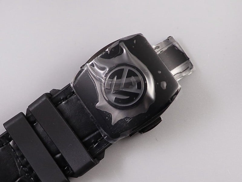 Frank Muller watch V45 series cool black barrel type men's leather strap automatic movement watch clasp picture