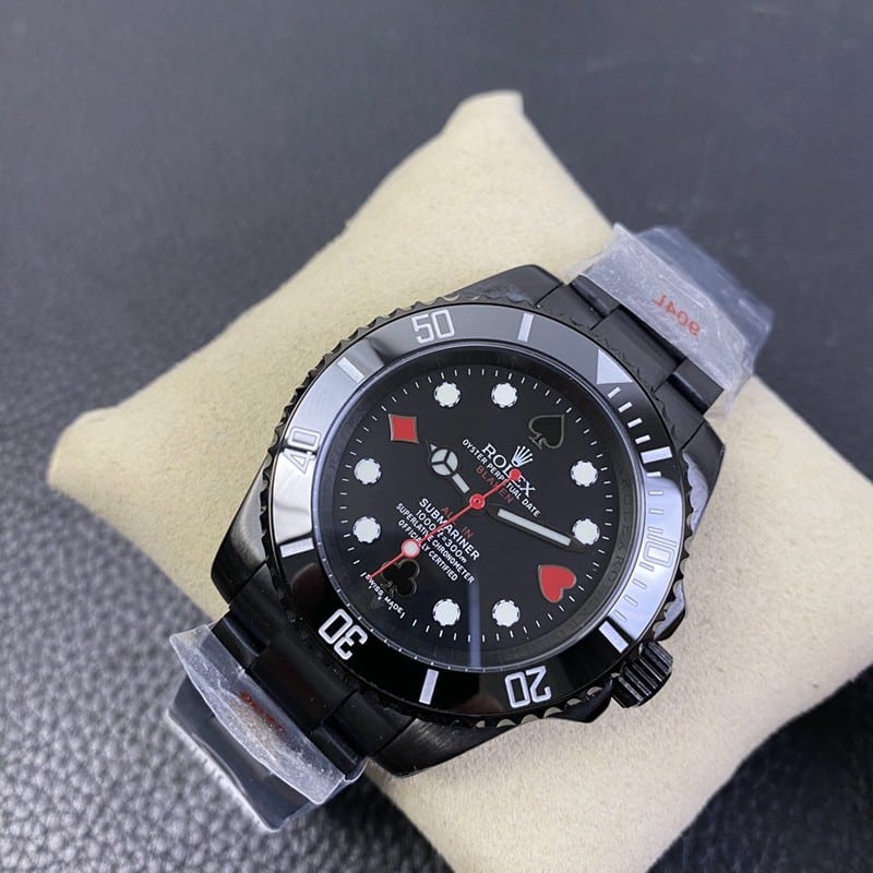 replicaRolex watch Submariner latest modified all black front view