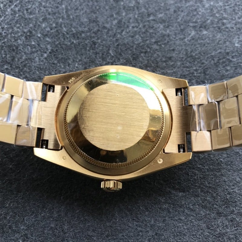 Rolex Datejust 36mm Malachite Green Dial Men's Mechanical Watch Full Gold Caseback Photo