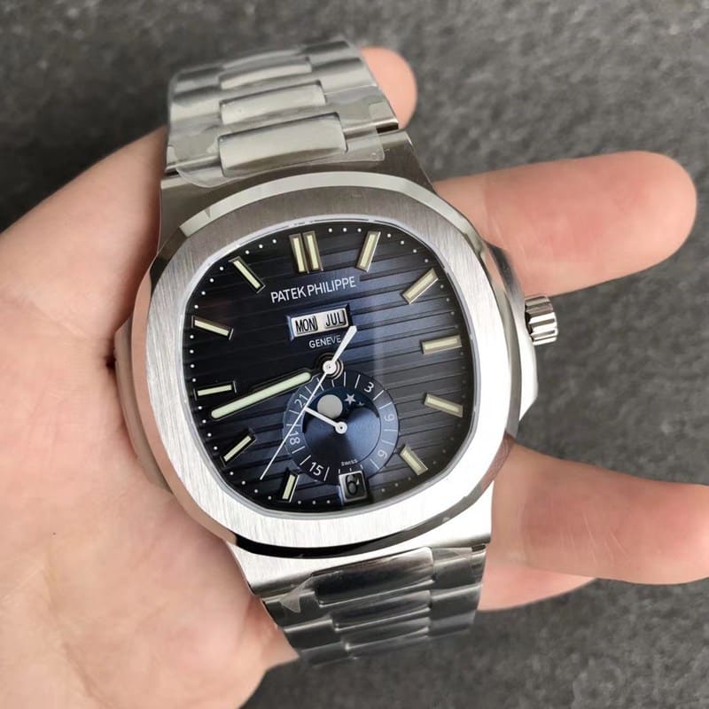 V9 Factory Patek Philippe Nautilus 5726 Top Men's Mechanical Watch Blue Dial Front View