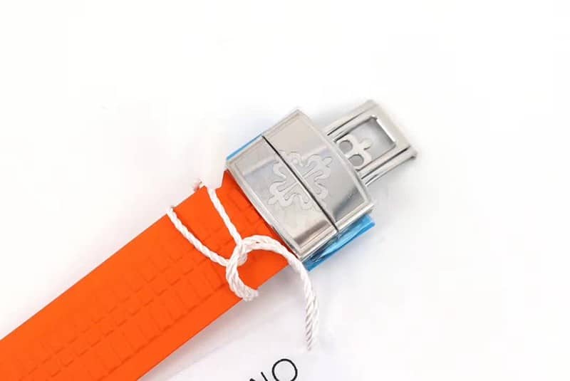 OM Factorytop-tier replicaPatek Philippe grenade chronograph watch new 5968A-001 integrated movement watch orange clasp picture