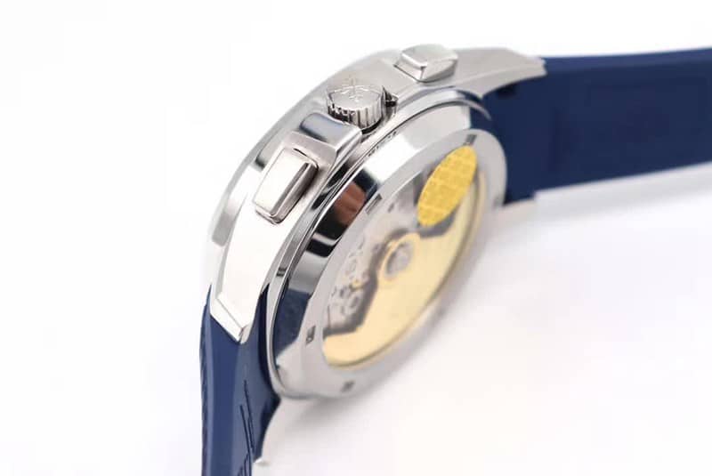 OM Factory Top Patek Philippe Nautilus Chronograph Watch New 5968A-001 Integrated Movement Watch Blue Side View