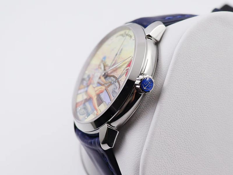 Athens high-quality gilt classic series watch 3202-136LE-2/MANARA.02 side view