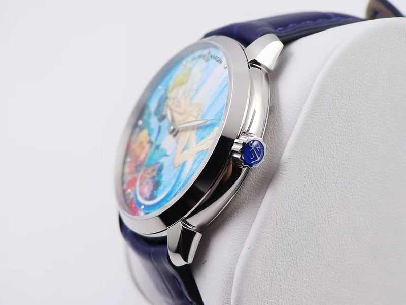 Ulysse Nardin top-tier gilt classic series watch 3203-136LE-2/MANARA.07 side view