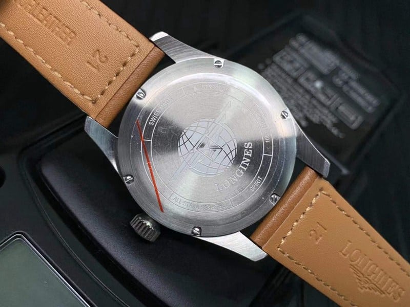 Longinesreplica watch pioneer series five-star admiral white dial mechanical watch back cover picture