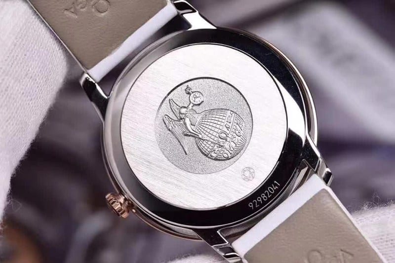 super cloneOmega women's De Ville series watch butterfly dance 32.7mm diamond white dial back cover picture