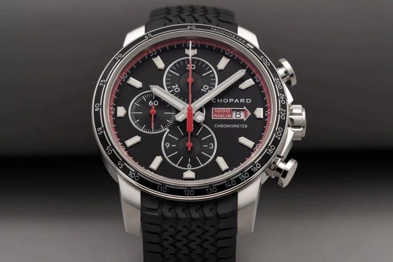 watch ChopardV7 factory boutique racing series black dial men's mechanical watch front view