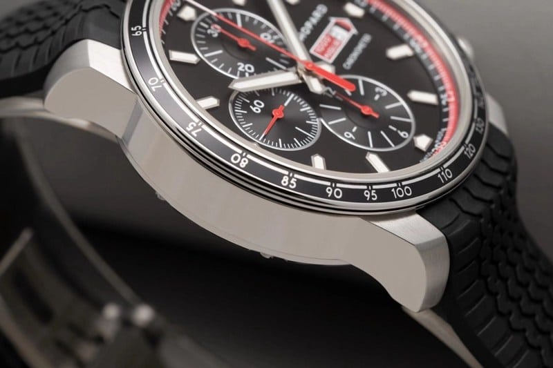 watch ChopardV7 factory boutique racing series black dial men's mechanical watch side view