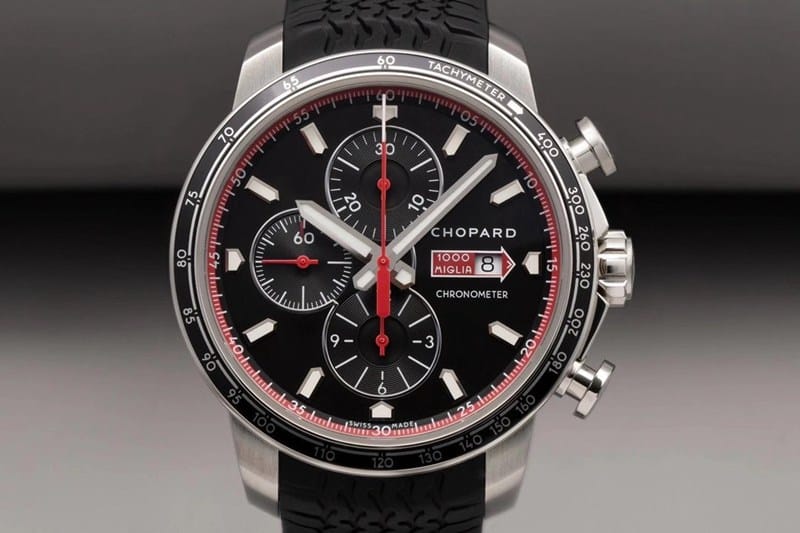 watch ChopardV7 factory boutique racing series black dial men's mechanical watch front view