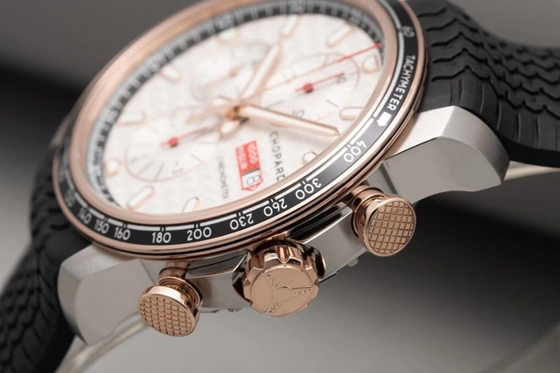 watch ChopardV7 factory boutique racing series black dial men's mechanical watch side view