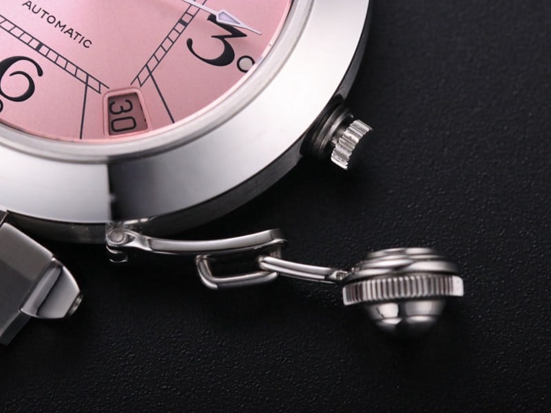 V9 FactoryCartierhigh-quality watch Pasha series W31074M7ladies' watch mechanical pink dialdetail shots