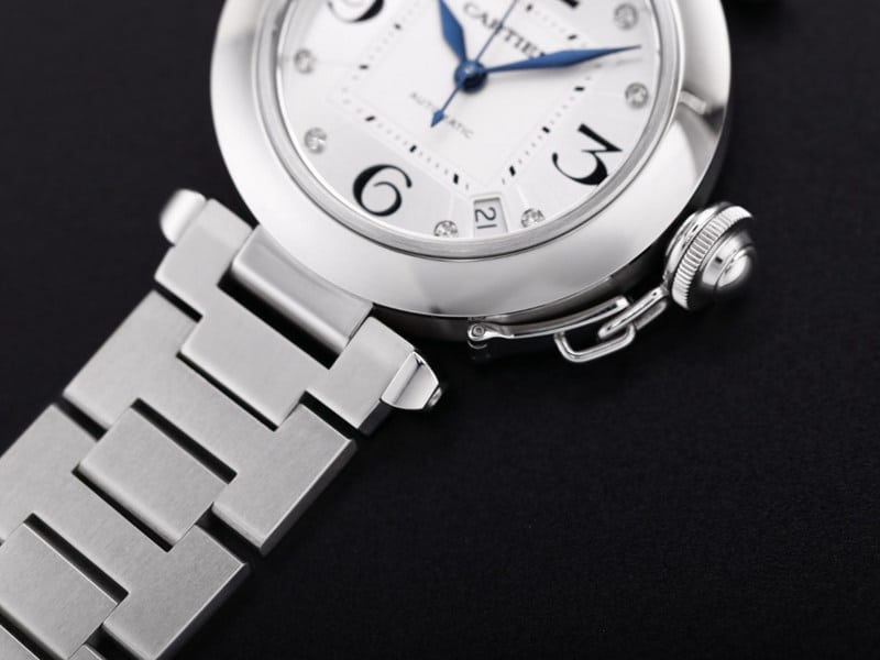 V9 Factorysuper watch Cartier Pasha series W31074M7 ladies automatic movementwhite dialdetail shots